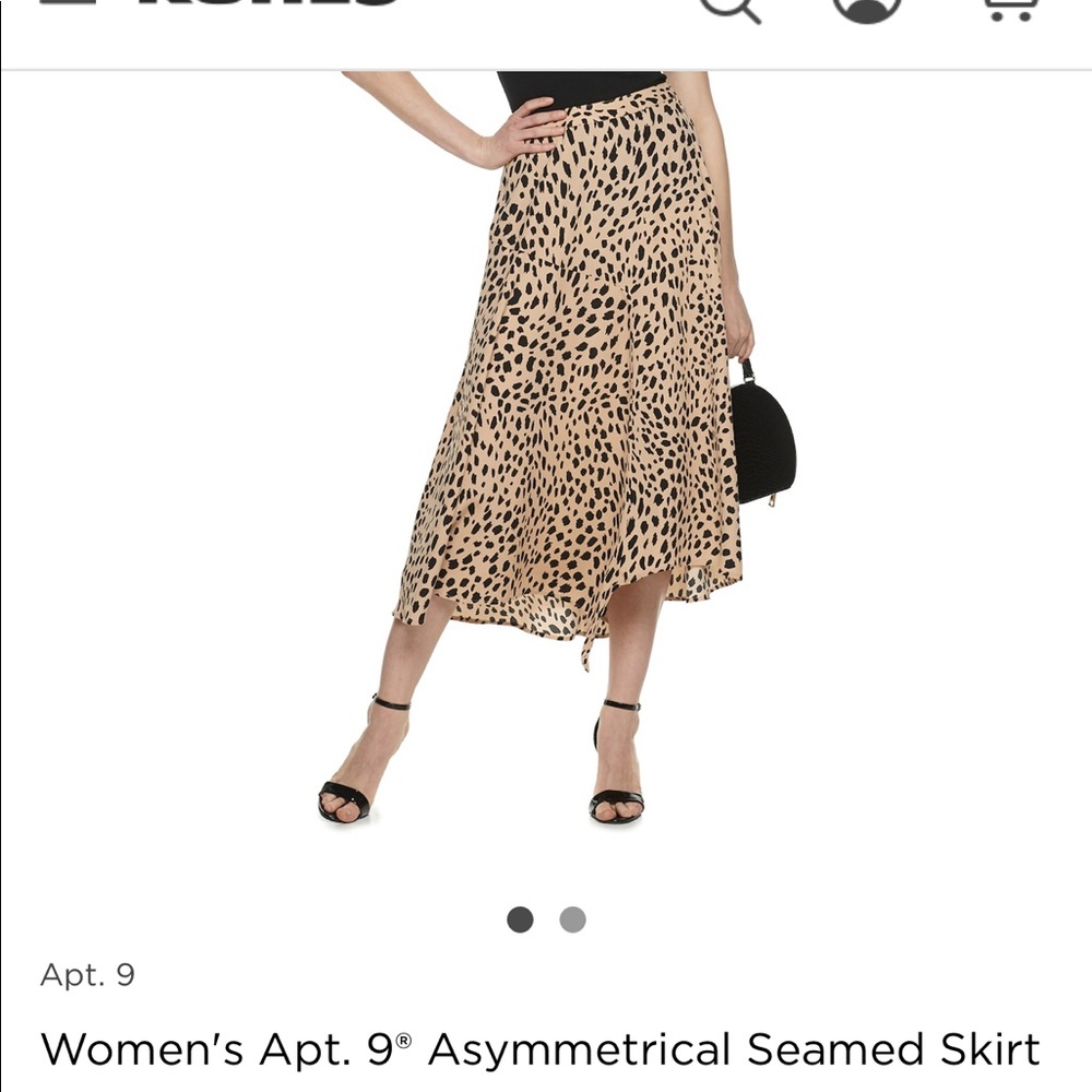 Apt. 9® Asymmetrical Seamed Skirt Cheetah pattern